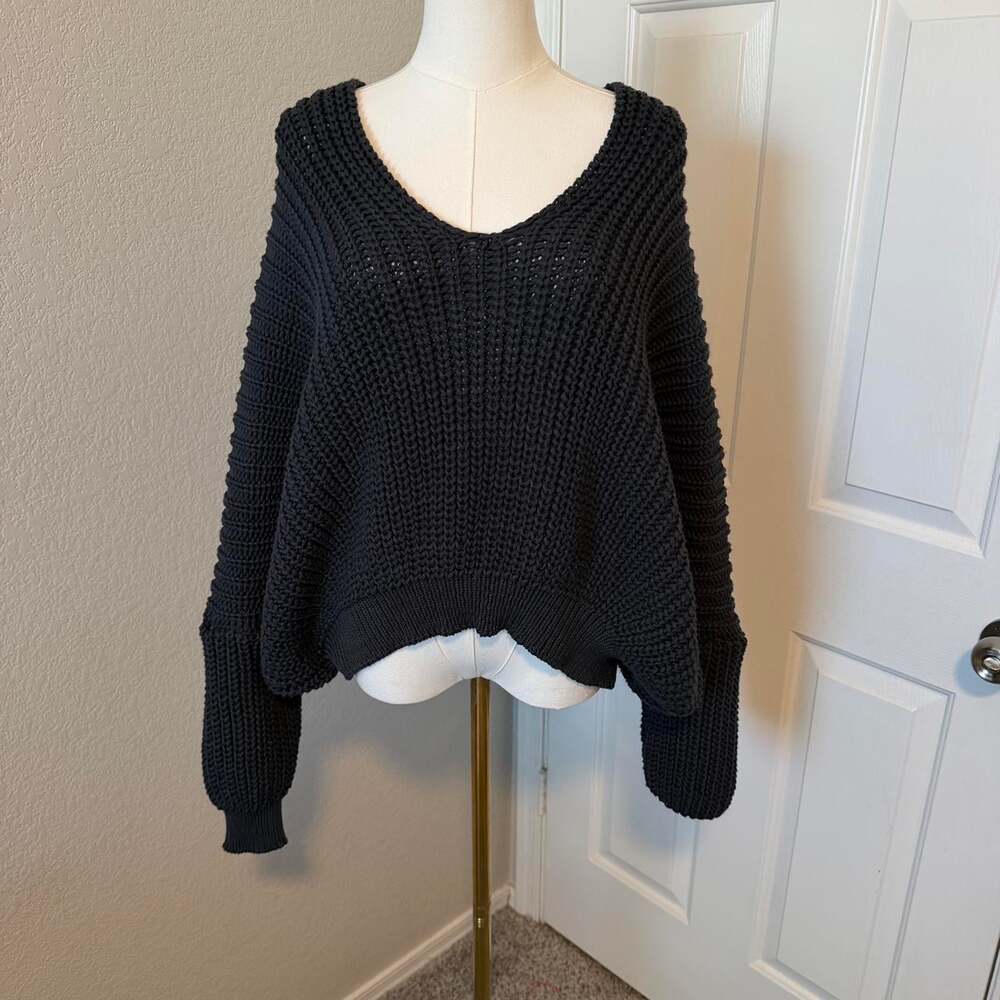 POL Women's Black and Navy Jumper